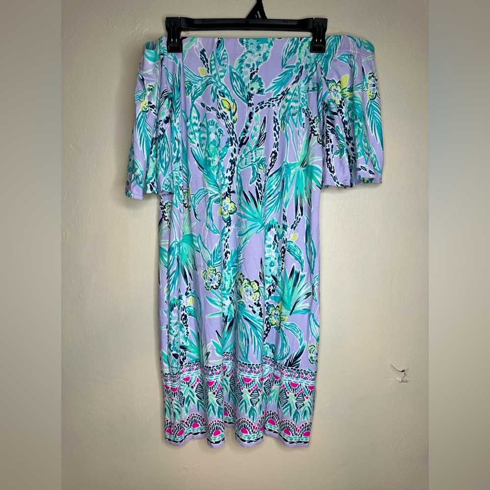 Lilly Pulitzer Tropical Print Dress - Purple and Green